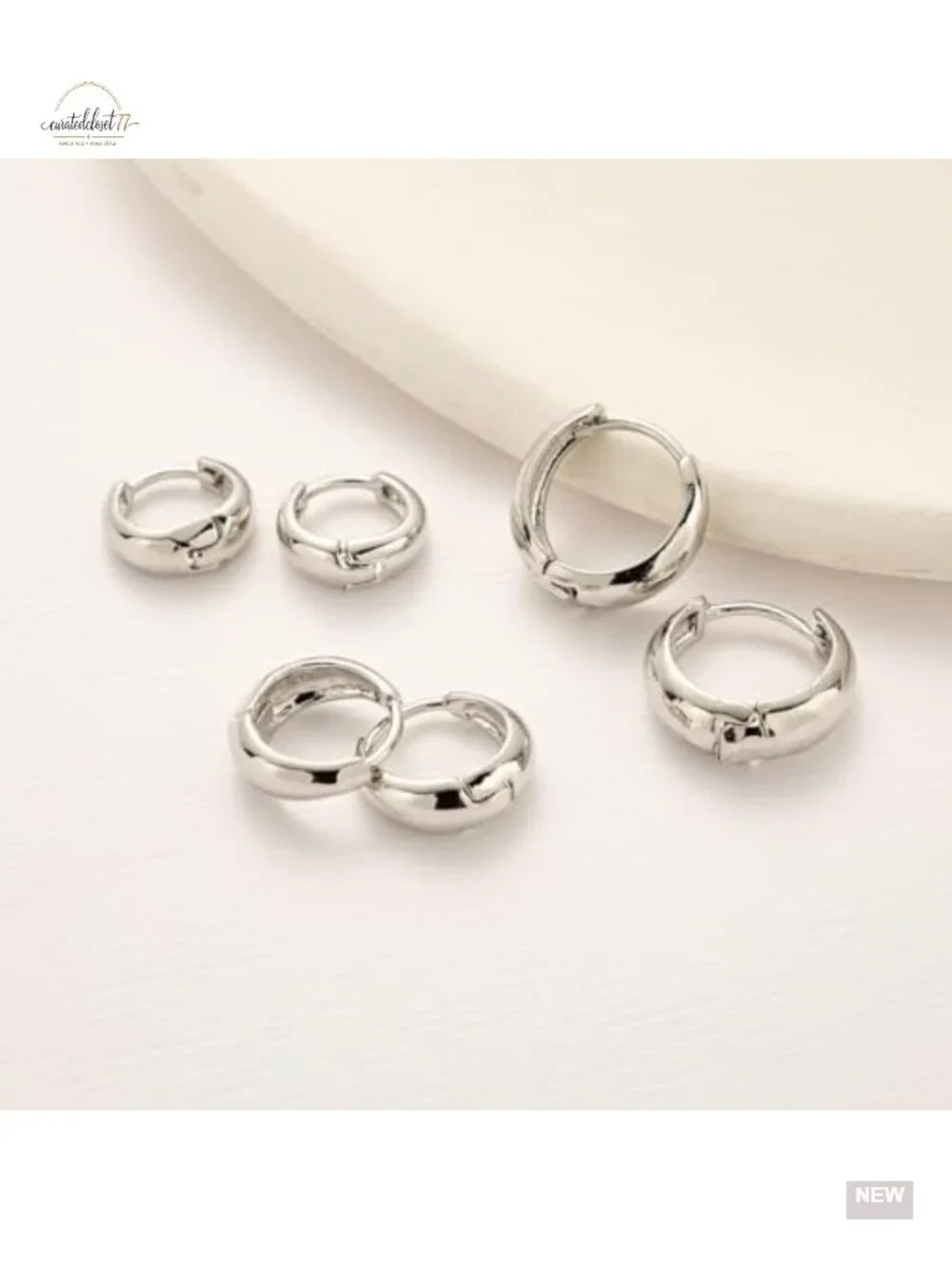 3 Pair 14K Gold Filled Huggie Hoop Earrings Set for Women Hypoallergenic